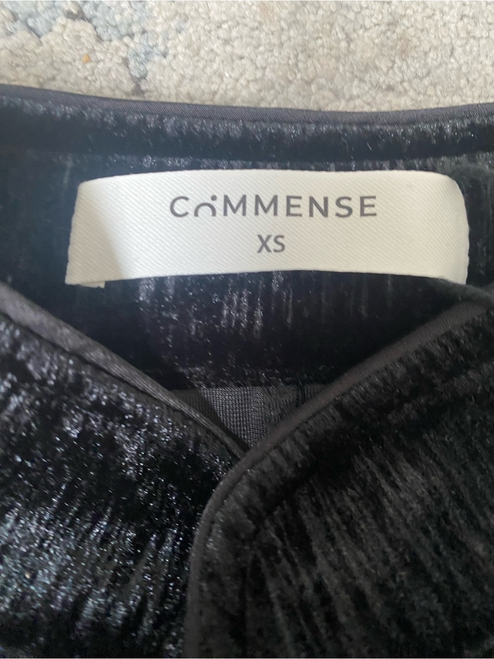 NWT Commense Black Velvet Maxi Dress Sz XS - Picture 3 of 5